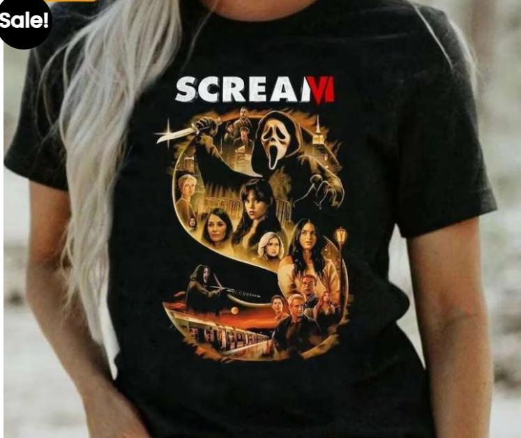 Scream Movie Halloween Poster Short-Sleeve T-Shirt XXXL