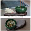 HIGHAWK Incense Burner, Stick or Spiral Incense Holder, Cute Ceramic Frog Ornament, Ideal for Study, Meditation, Sleep, and Home Decor (Frog C)