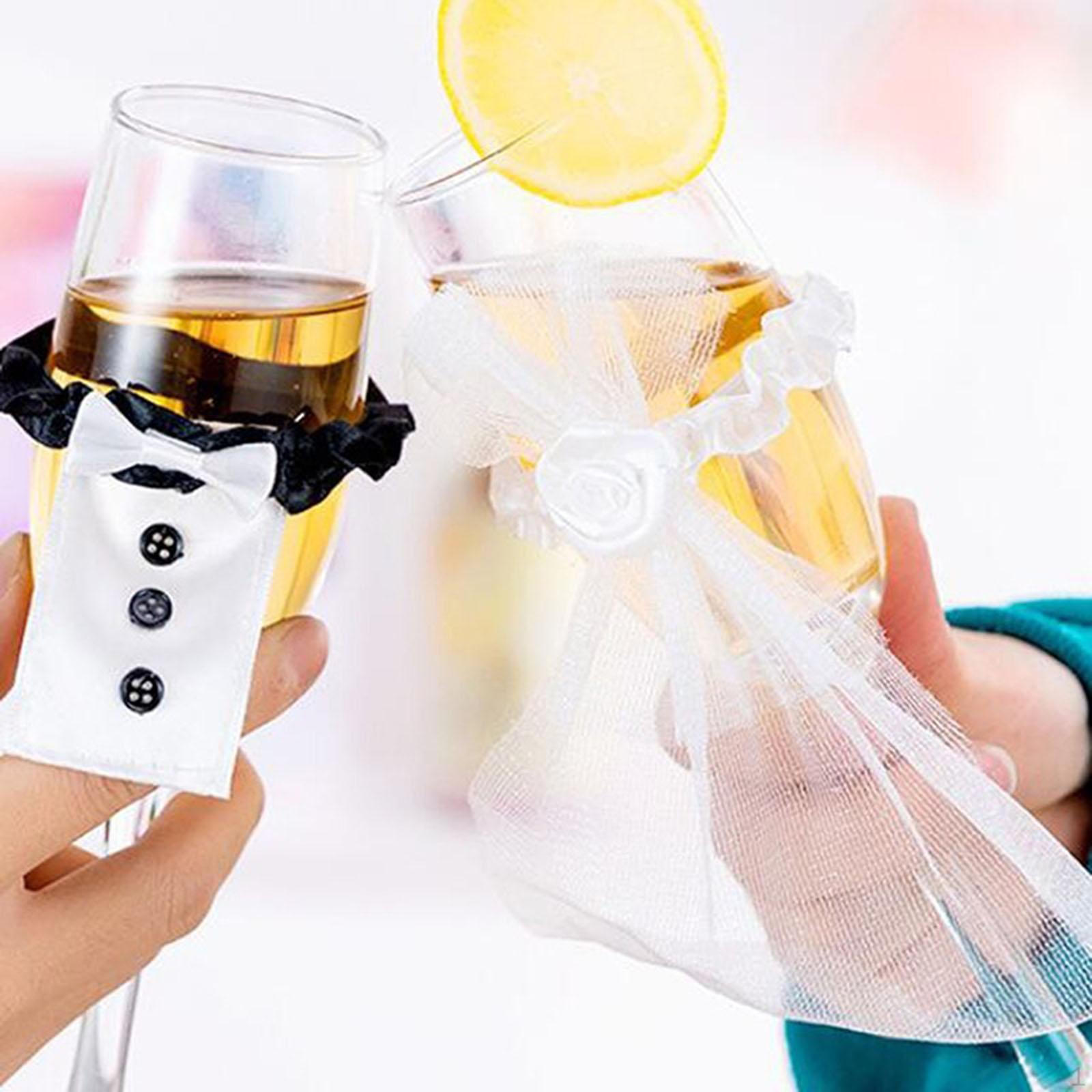 

Wine Cups Wraps Wedding Decoration Elegant Comfortable Stylish Reusable Champagne Glass Bottle