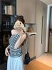 American Retro Striped One-Shoulder Camisole – Sexy Slim Fit Summer Top