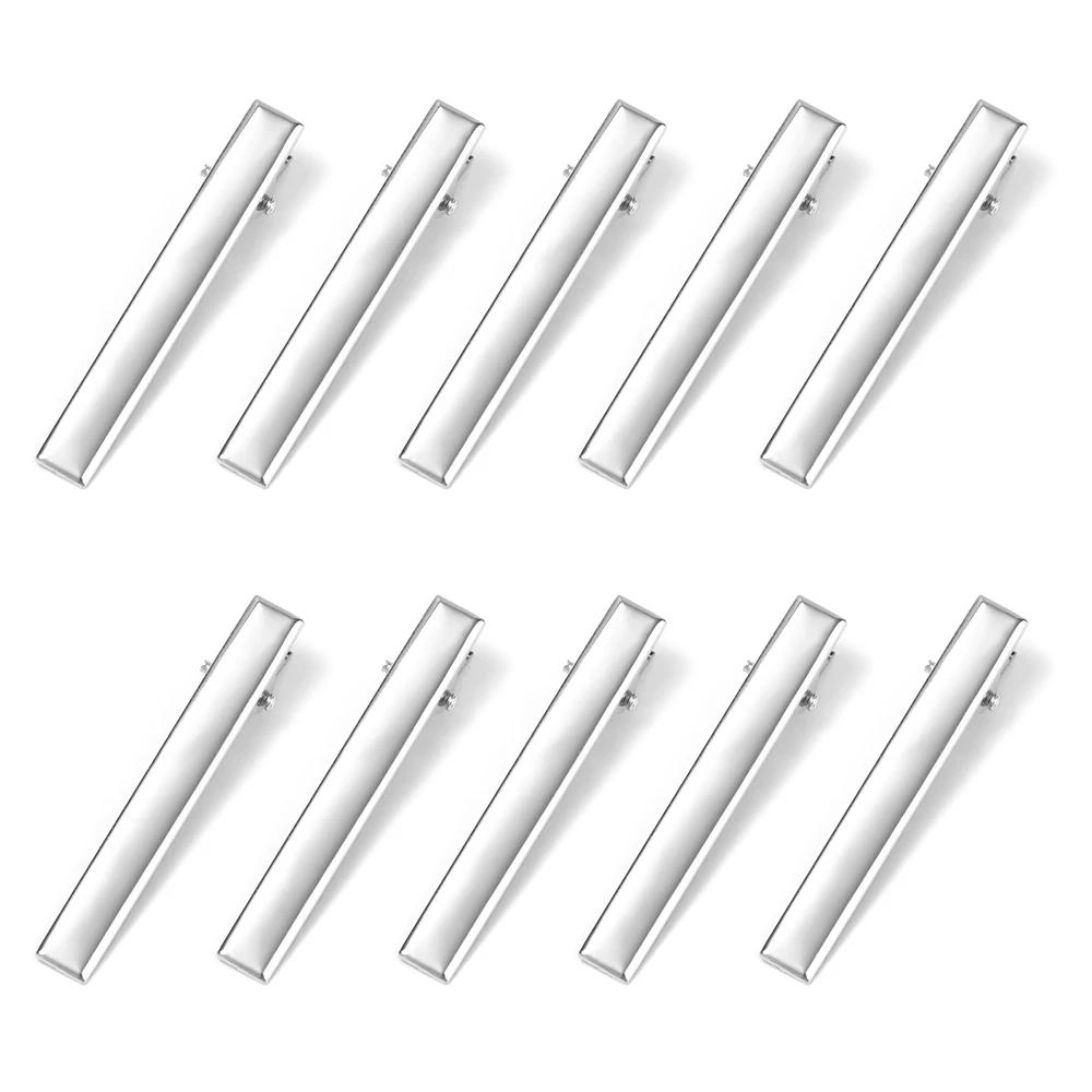 

10pcs Metal Hair Clips Women Hairpins Barrette Ornament DIY Making Headwears Pinch Professional Makeup Hair Styling Tools 5.5cm-10pcs
