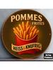 Vintage Metal Sign Pommes Frites Wall Art Decor for Cafe Bar Restaurant
