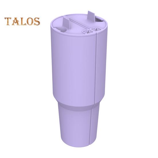 Silicone 2-in-1 Cup Liner for 40 Oz Cup Creative Drink Separator Stylish Emerald Design Food-Grade Reusable Liner for Party