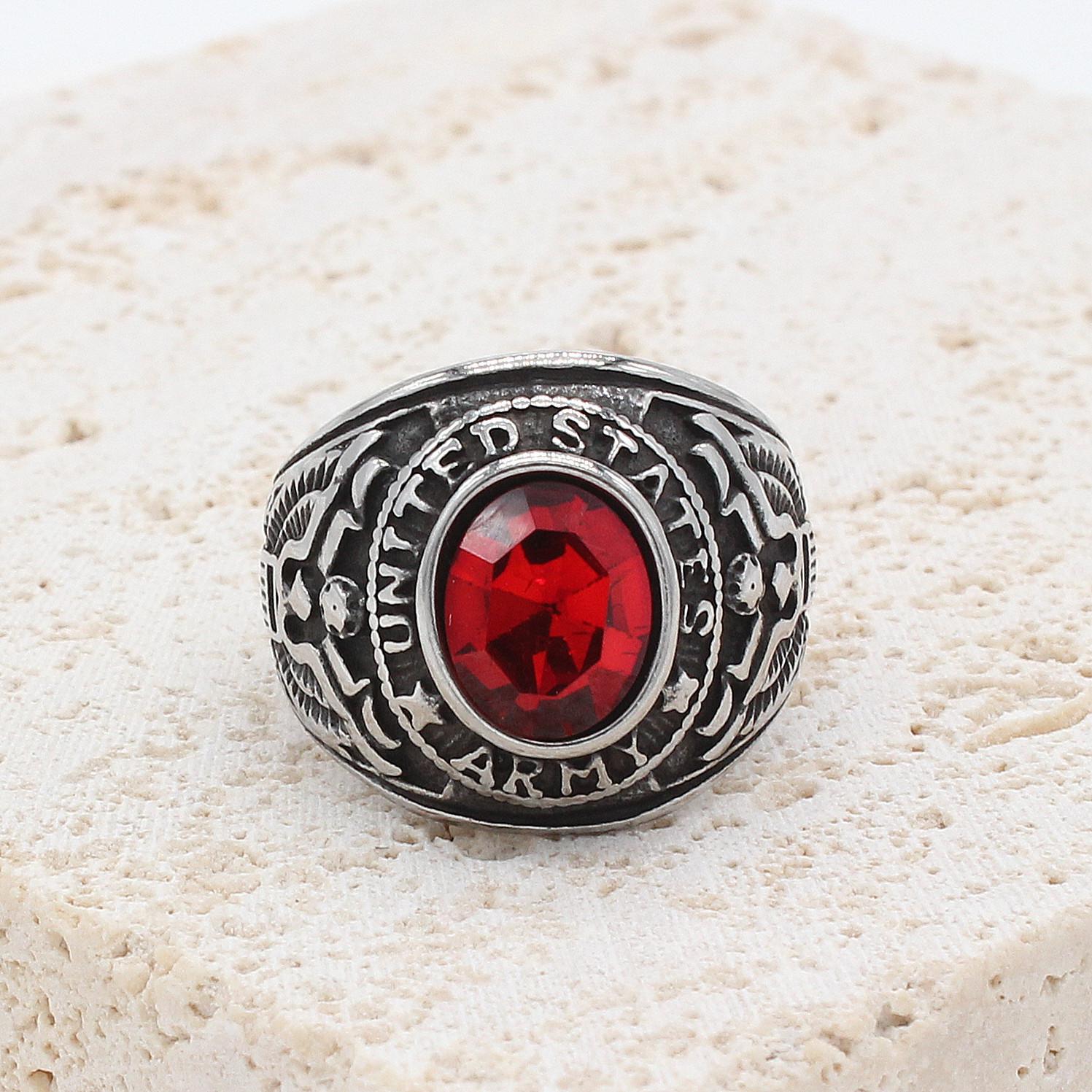 

2026 Jewelry, Personalized Retro Soldier Ring, Gemstone Ring, Men s Jewelry Accessories No. 8