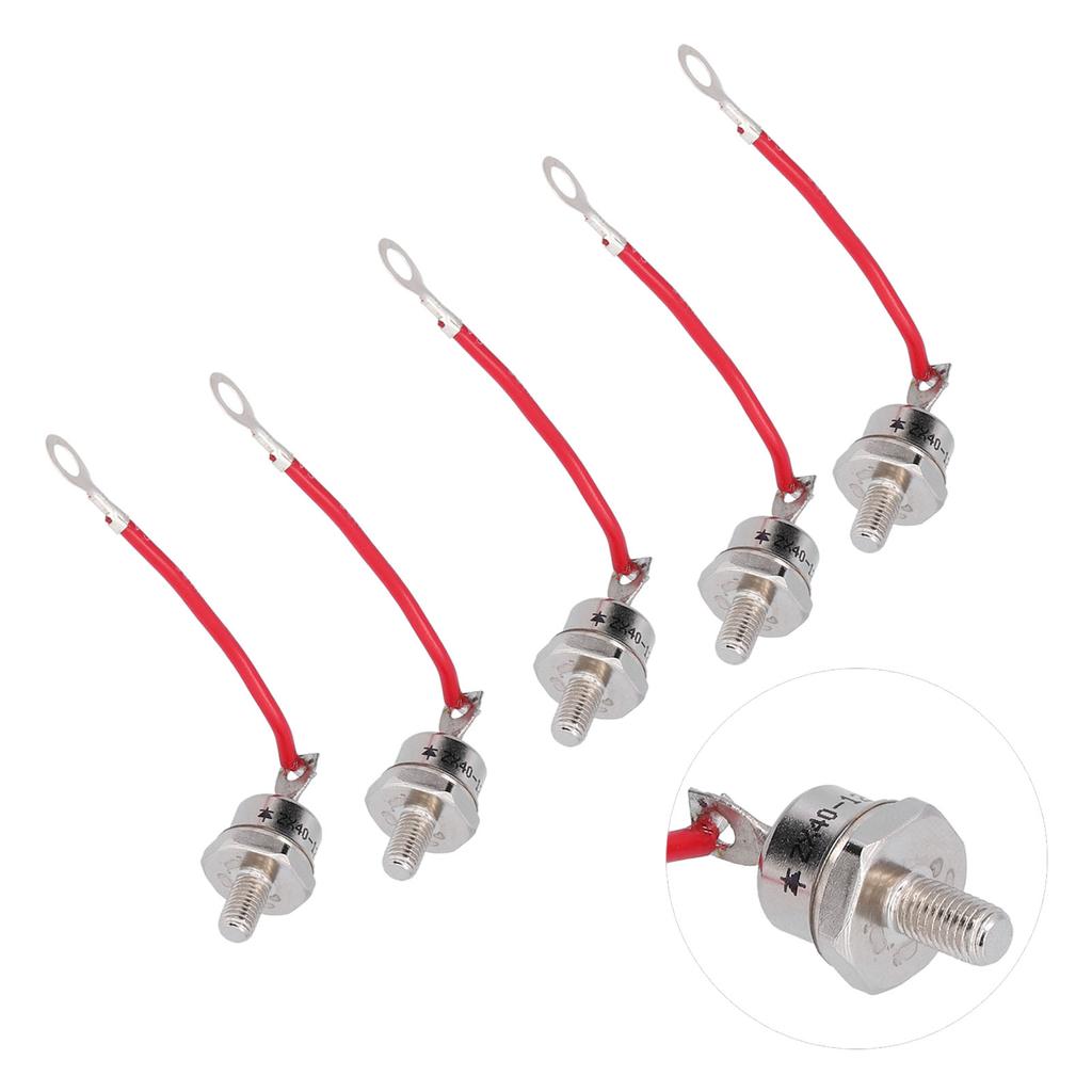 5 Pcs Rectifier Diode 1200V 40A Heat Dissipation Forward Silicon Power Rectifier Diode ZX40‑12