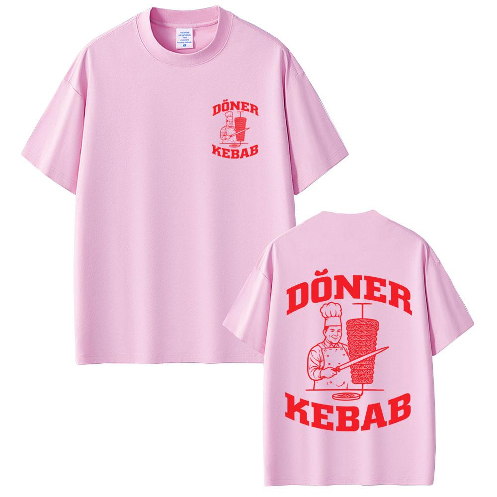 Döner Kebab Lustiges Grafik-T-Shirt Herren Damen Gothic Harajuku Sommer Streetwear Herren Reines Baumwoll Oversized Kurzarm T-Shirts