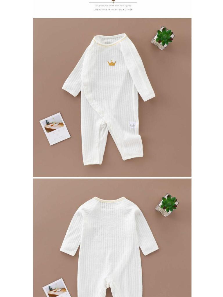 Pure Cotton Baby Romper - Soft, Skin-Friendly, Long Sleeve Pajamas for Newborns