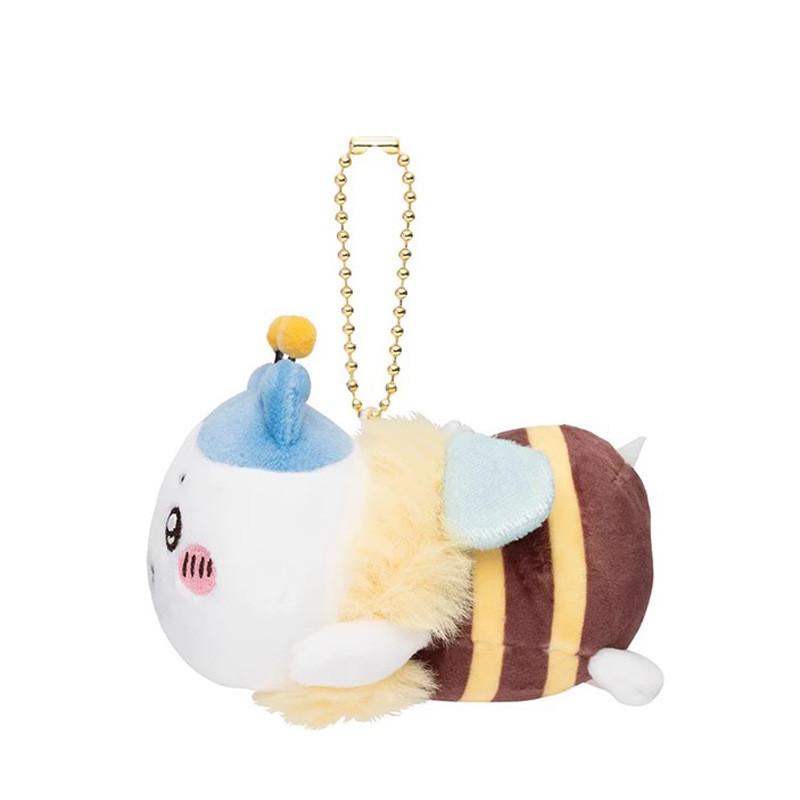 Hachiware Usagi Chiikawa Cute Cross Dressing Bee Plush Pendant Doll Keychain