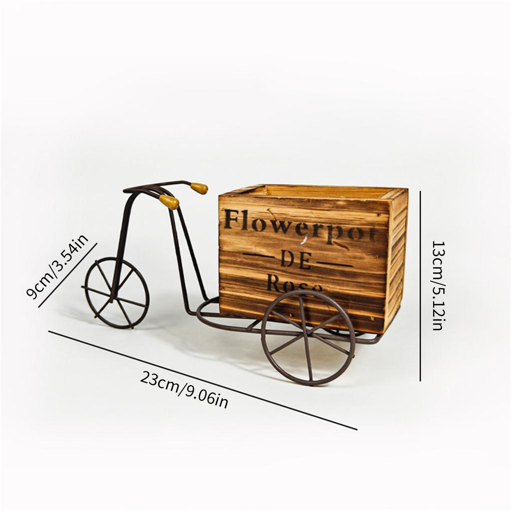 Portable Rusty Bicycles Planter Easy To Relocate for Seasonal Arrangements In Yard or On Balconies Convenient