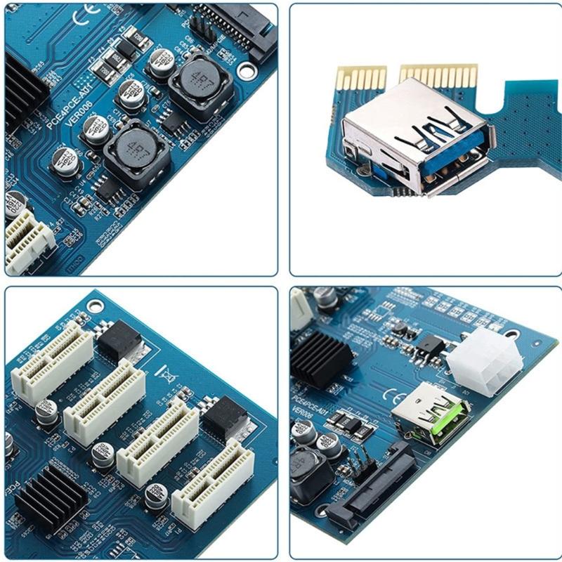 Multiple GPU Adapter Card ASM1184e Main Control For Mining And Rendering With PCIE Slots Support