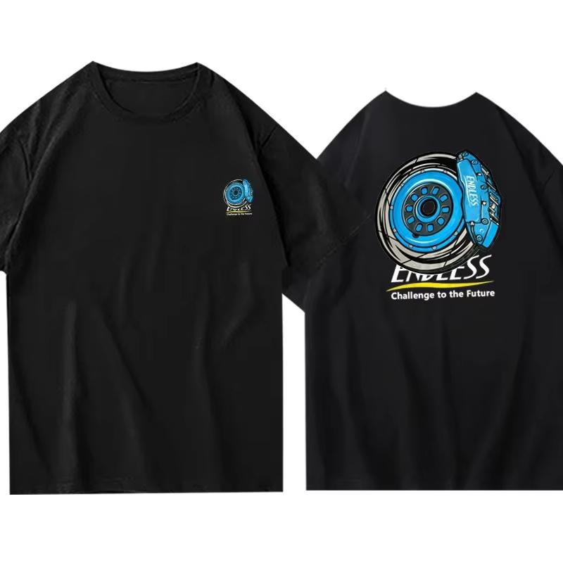 

25 New JDM Modified Car Endless Brake Tshirt Breathable Sweat Absorption Shortsleeved Mens and Womens Tshirt Motorcycle Tee 4XL