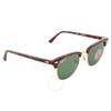 Ray Ban Clubmaster Classic Polarized Green Classic G 15 Square Unisex sunGlasses Rb3016 990 58 49
