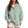 Women's Loose Fit Sweatshirt Button Pullover with Pockets