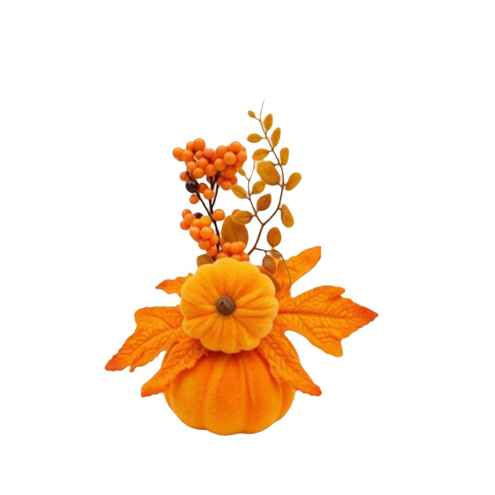 DIY Artificial Pumpkin Flower Bonsai Style Autumn Harvest Decoration Office Desktop