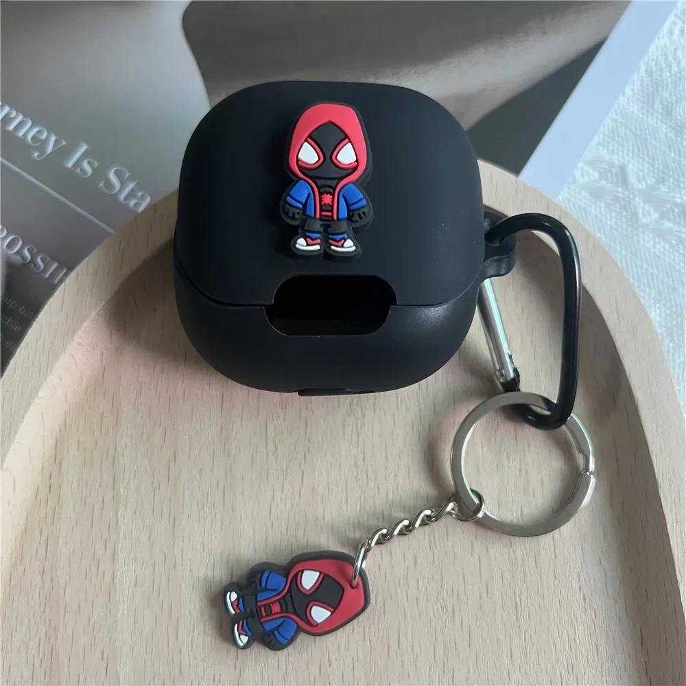 New For Anker Soundcore Liberty 4 NC Headphone Case Cartoon Silicone Blutooth Earbuds Charging Box Protective Shell With Keyring