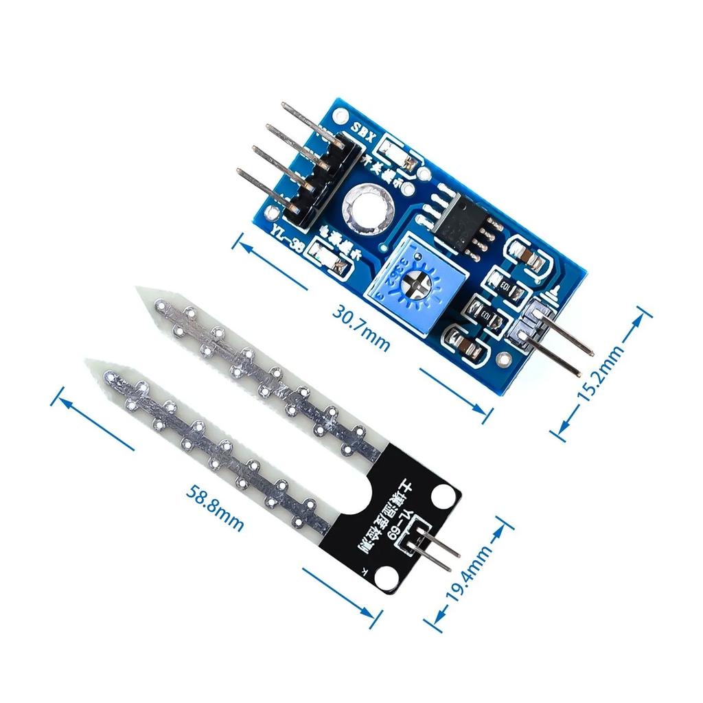 1-10PCS LM393 Soil Moisture Hygrometer Detection Humidity Sensor Module Development Board DIY Robot Smart Car for Arduino0.