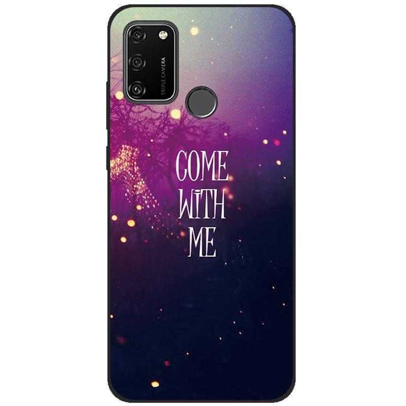 For HONOR 9A Case 6.3" Soft Silicon Tpu Phone covers On Huawei Honor 9A 9 A MOA-LX9N Back Bag Funda Shell black tpu case
