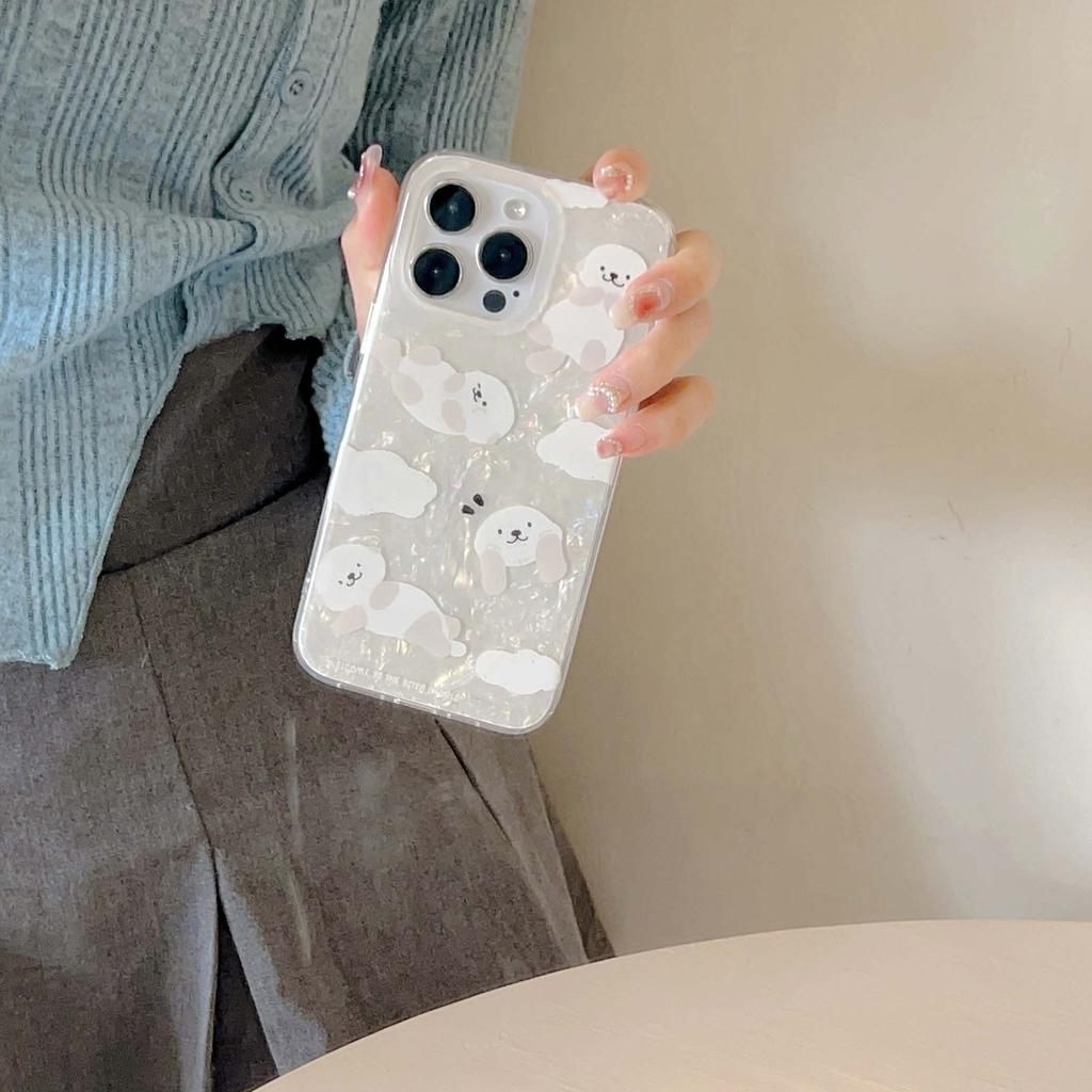 Ins Hund Schale Glänzende Cartoon Hülle Für Iphone 13 12 11 Promax 14 Pro Max Imd Welpe 2023 Laser Handyhülle Conque Capa