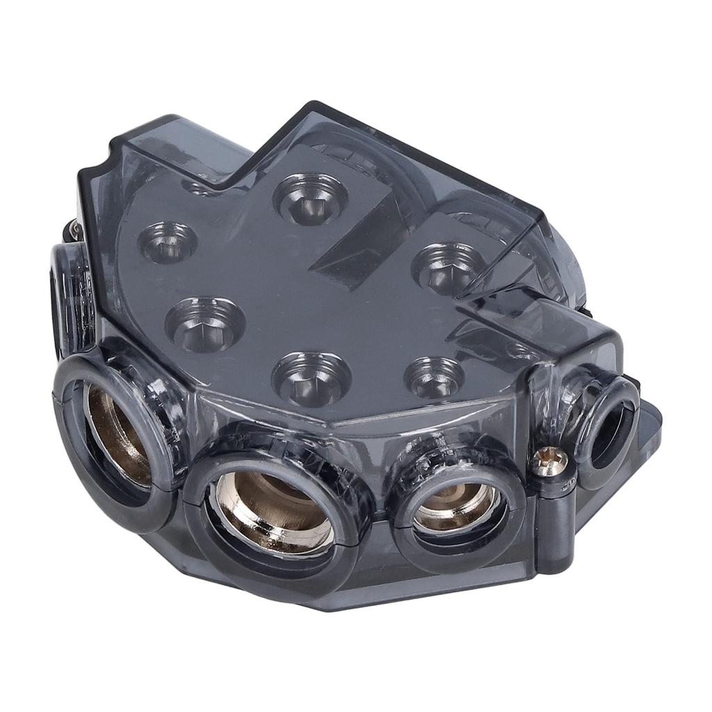6 Way Power Fuse Distribution Block Ground Cable Splitter 0 Gauge In 248 Gauge Out for Car Audio