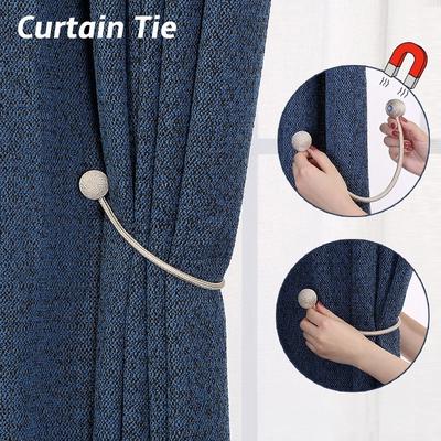 Modern Hooks Curtains Buckle Clips Magnet Buckle Curtain Cord Window Home Decor Holder Bedroom