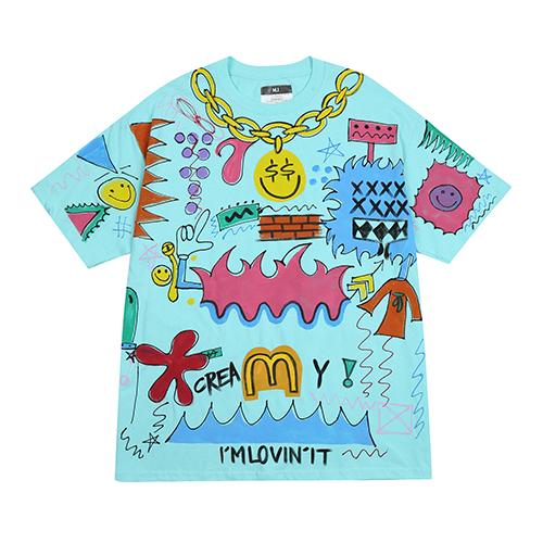 Deomaedeuniseu Hand Work Crazy Smile T-Shirts_Skybl Free