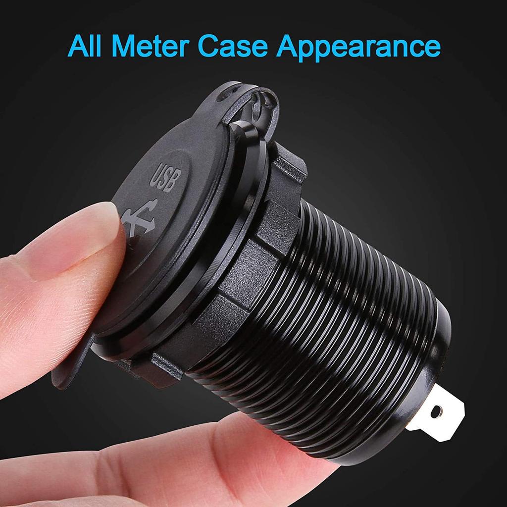 Gniazdo USB 12V/24V 78W 3 porty Gniazdo ładowarki samochodowej Podwójne 30W PD Typ C i 18W QC 3.0 z przełącznikiem do samochodu ciężarowego motocykla kampera morskiego