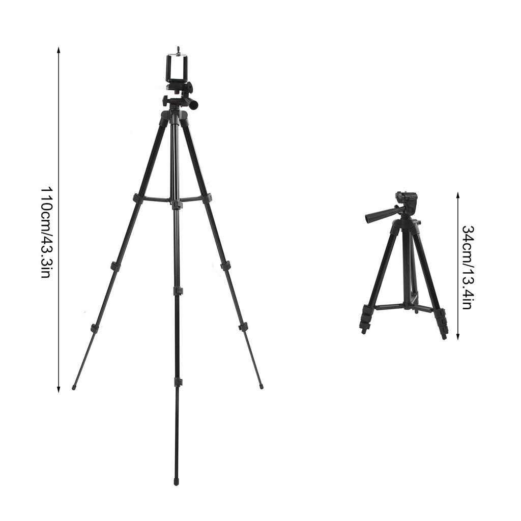 3120 A Tripod 110cm 43in Tripod Stand for Mobile Phone Camera Digital Photography Selfies Black