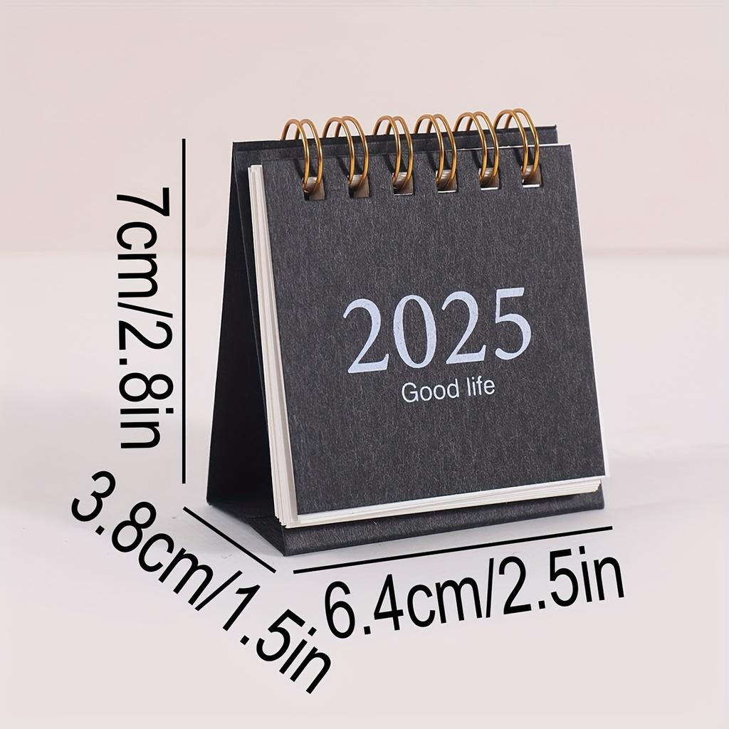 2025 Flip Desk Calendar with Notepad - Ideal for Office & School Decor, Back-to-School Essential