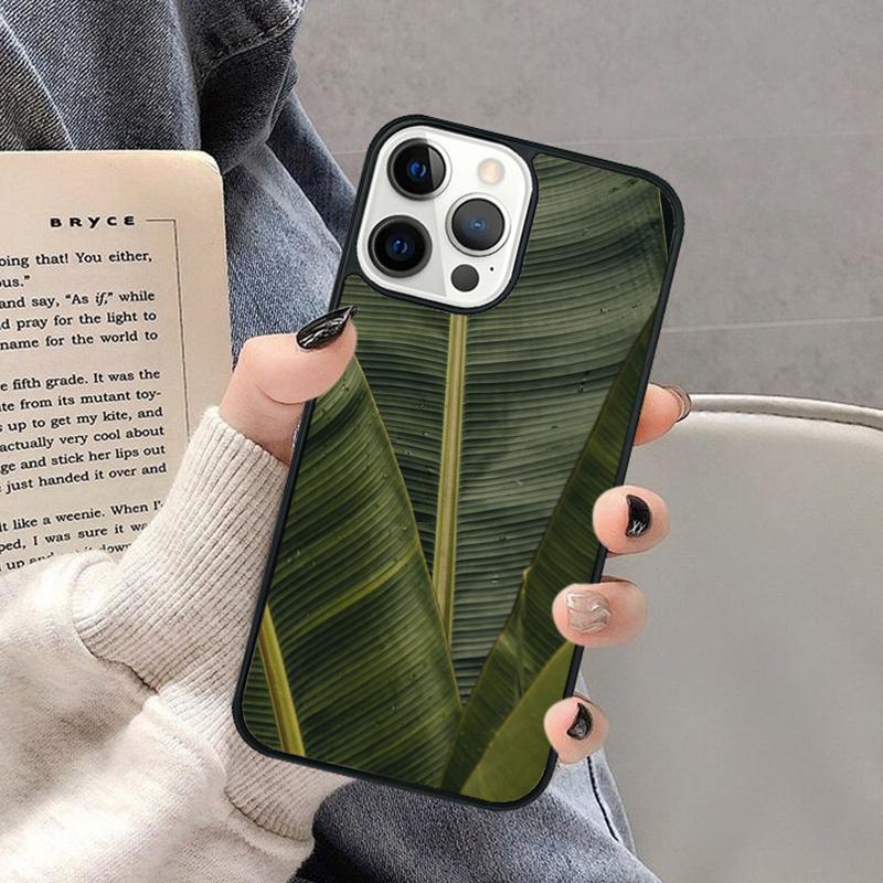 Tropical Palm Tree Banana Leaf Phone Case for iPhone 17 Air 16 16e 15 Plus for Apple 13 11 12 14 Pro Max Cover coque