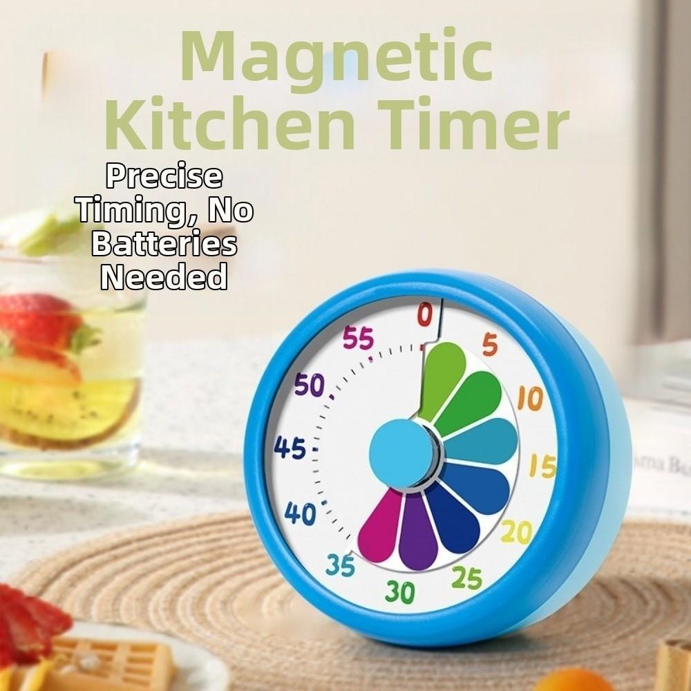 60 Minutes Countdown Alarm Clock Mechanical Kitchen Cooking Timer Visual Timer for Primary School