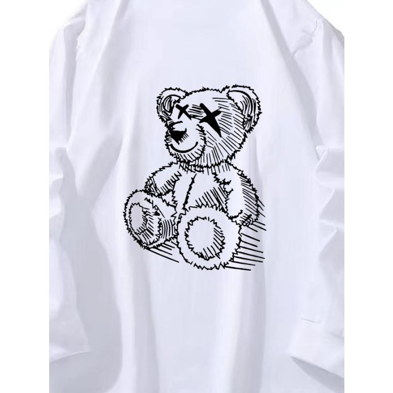 Осенняя одежда Sitting Bear с длинными рукавами из чистого хлопка, новый мужской и женский топ, весенний внутренний слой, базовая рубашка, футболка с круглым вырезом и длинными рукавами