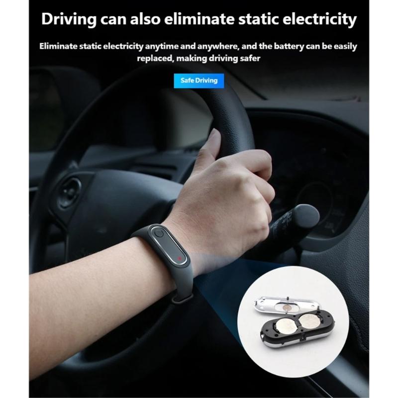 Wireless Electrostatic Discharge Wristband for Car Drivers Automatic Electrostatic Release Comfort for Daily Activities