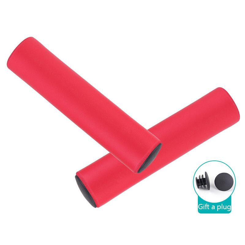 

2 шт. мягкие силиконовые ручки для велосипедного руля, наружные ручки для горного велосипеда, шоссейные, губчатые, противоскользящие, прочные, поддерживающие, велосипедная часть 13CM красный