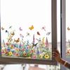 Green Plants, Flowers, Butterfly Wall Stickers Window Stickers Glass Window Room Decoration Electrostatic Stickers