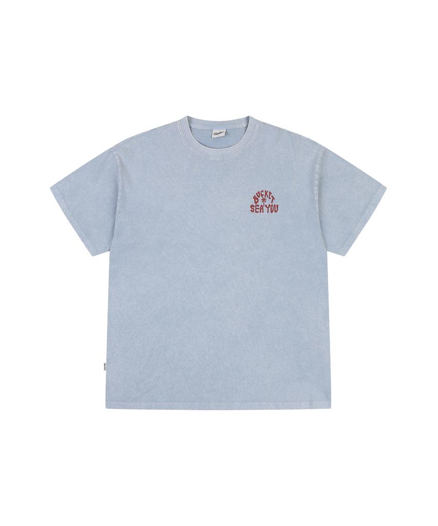 Beokis Sea You Wave Dyed T-Shirt [Sky Blue]