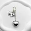 Elegant Large Love Heart Pendant Keychain Sturdy Alloy Charm Fashion Accessory for Men and Women Stylish Outfits