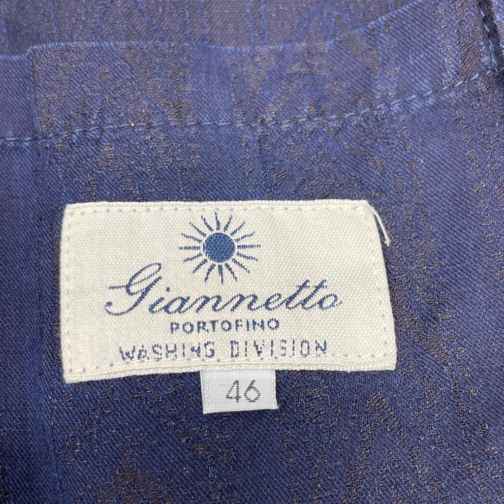 GIANNETTO Indigo Striped Shirt Jacket Jacket 46 NavyUsed