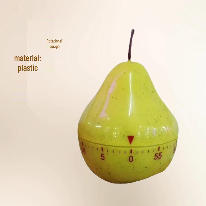 Pear-Shaped Rotating Timer: Cross-Border Fruit Machine Test Time Manager and Alarm Clock Plastic