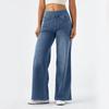 Casual Baggy Jeans Women's Elastic Waistband Wide Leg Jeans Elegant Slim Fit Denim Trousers American Retro Denim Palazzo Pants