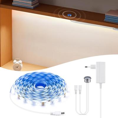 DC 12V SMD2835 LED Strip Light à prova d'água portátil com interruptor de indução de toque regulável para quarto armário armário TV luz de fundo