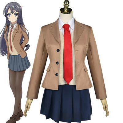 8pcs/6pcs Full Sets Anime Cosplay Costume Rascal Young Bunny Girl School Sister Azusakawa Sakita Cos Sakurajima Mai Cosplay Clothes