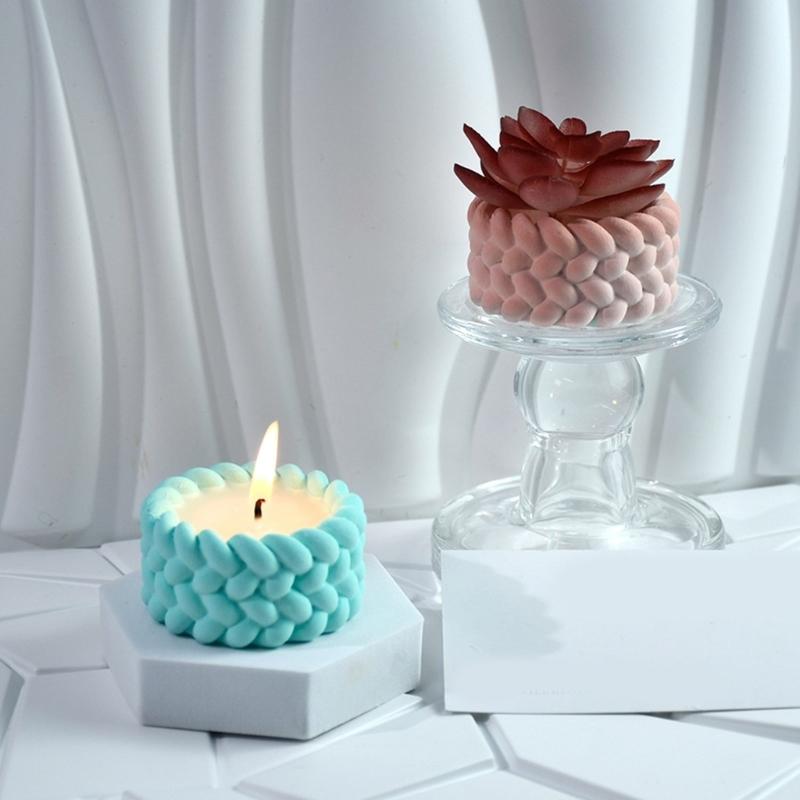 Woven Rope Silicone Molds Succulents Planter Molds for Epoxy Resin, Candle Holder, Tealight Holder, Home Decoration