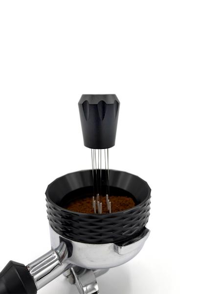 Needle coffee dispenser + stand, handle - black