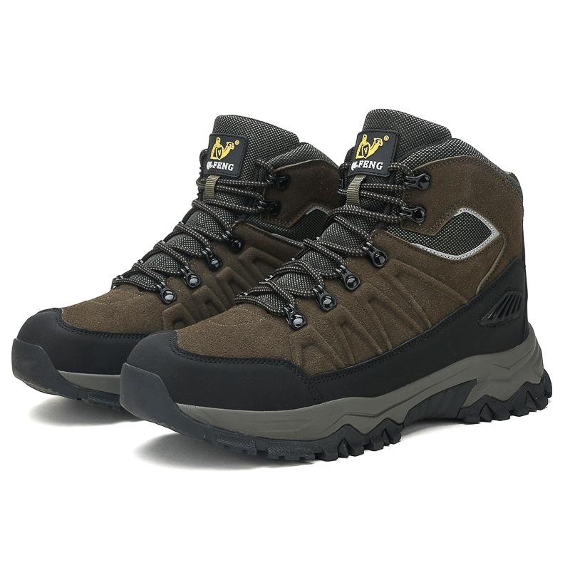 Large size men's mountaineering shoes autumn new wear-resistant outdoor hiking shoes non-slip warm casual sports shoes