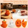 Navio Fantasma de Halloween Impresso em 3D Barco Abóbora Ornamento de Mesa Decoração de Atmosfera Festiva Figura de Mesa para Exibição Sazonal em Casa e no Escritório