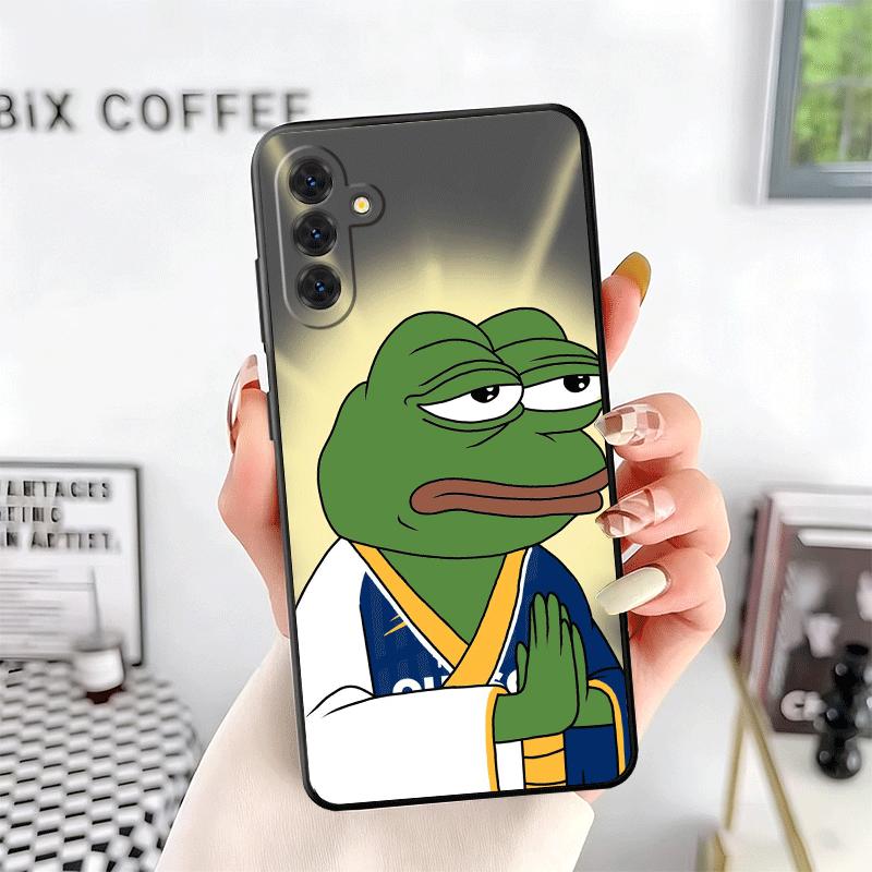Funny Sad Forg P-Pepe Meme Soft Phone Case for Samsung A17 A37 A57 A16 A26 A36 A56 A15 A25 A35 A55 A14 A24 A34 A54 A13 A23 A33 A