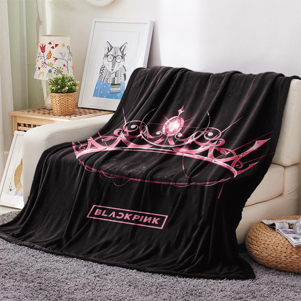 1pz Coperta in Flanella con Stampa Blackpink, Alta Qualità per Tutte le Stagioni, Arredamento per la Casa, Calore e Comfort, Perfetta per Regali di Natale