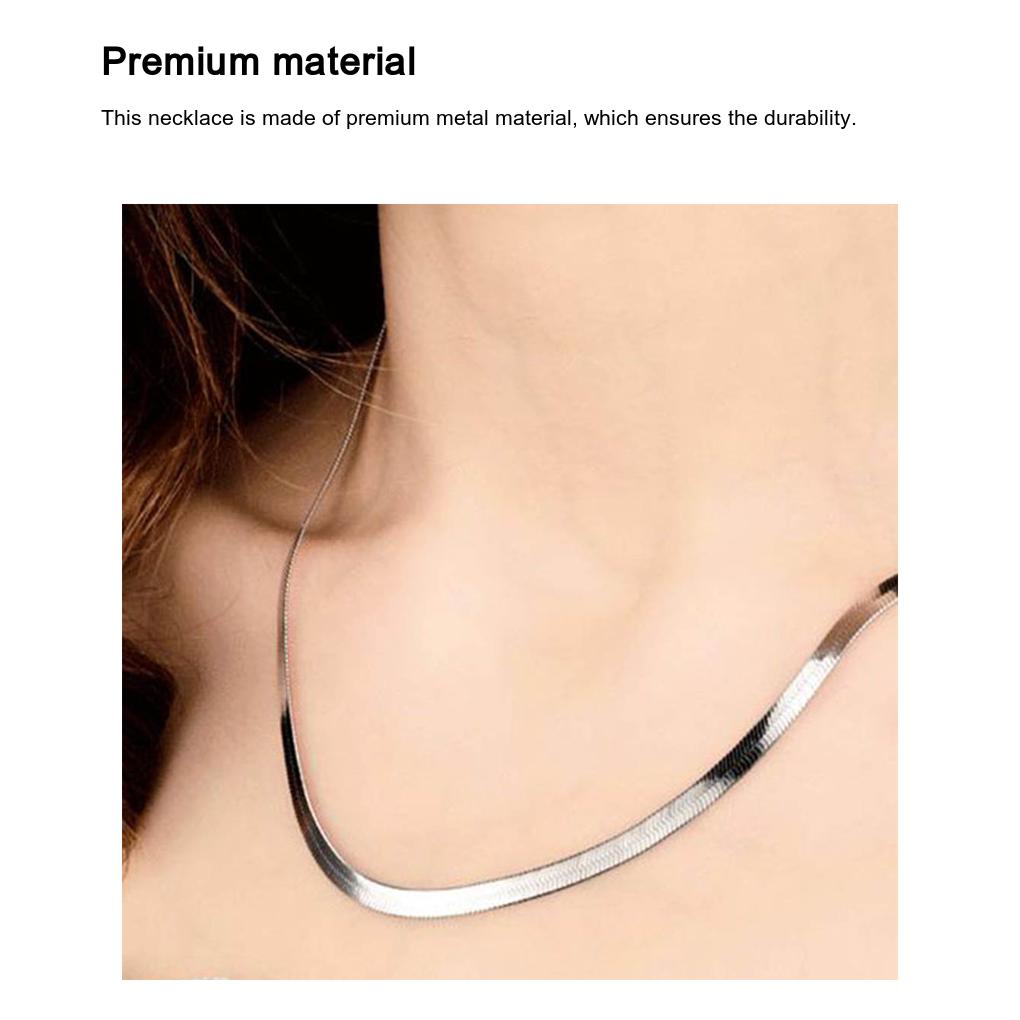 Metal Necklace Neck Pendent Fashion Jewelry Fine Workmanship Sterling Snake Chain Smooth Surface Man Accessory