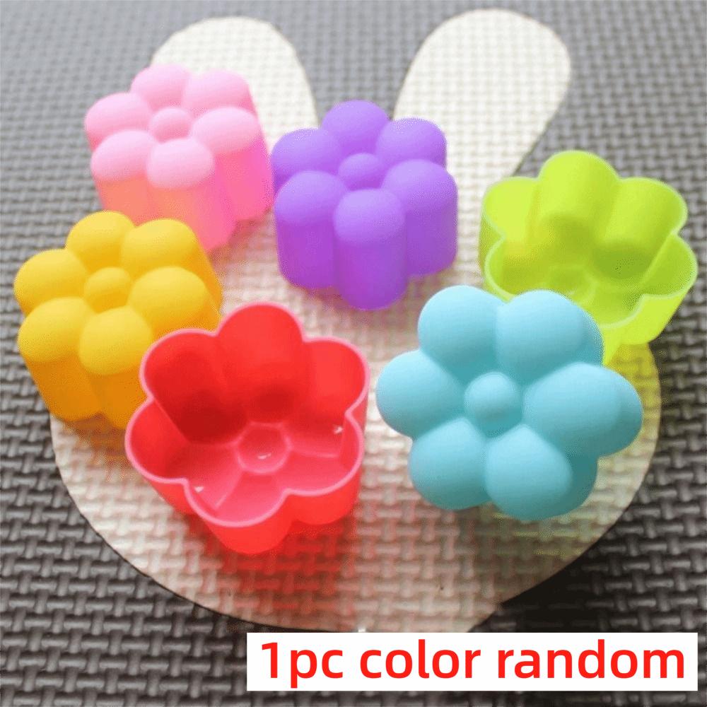 

5cm Silicone Cake Mold Flower Designs Mould Mini Soap Molds New Cupcake Baking Tools 1pc style 4