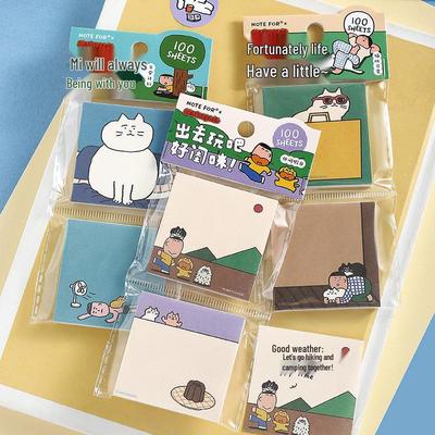 MATSUGODA Mini Haftnotizen: Süßes Cartoon-Tagebuch und Collage-Dekorationspapier